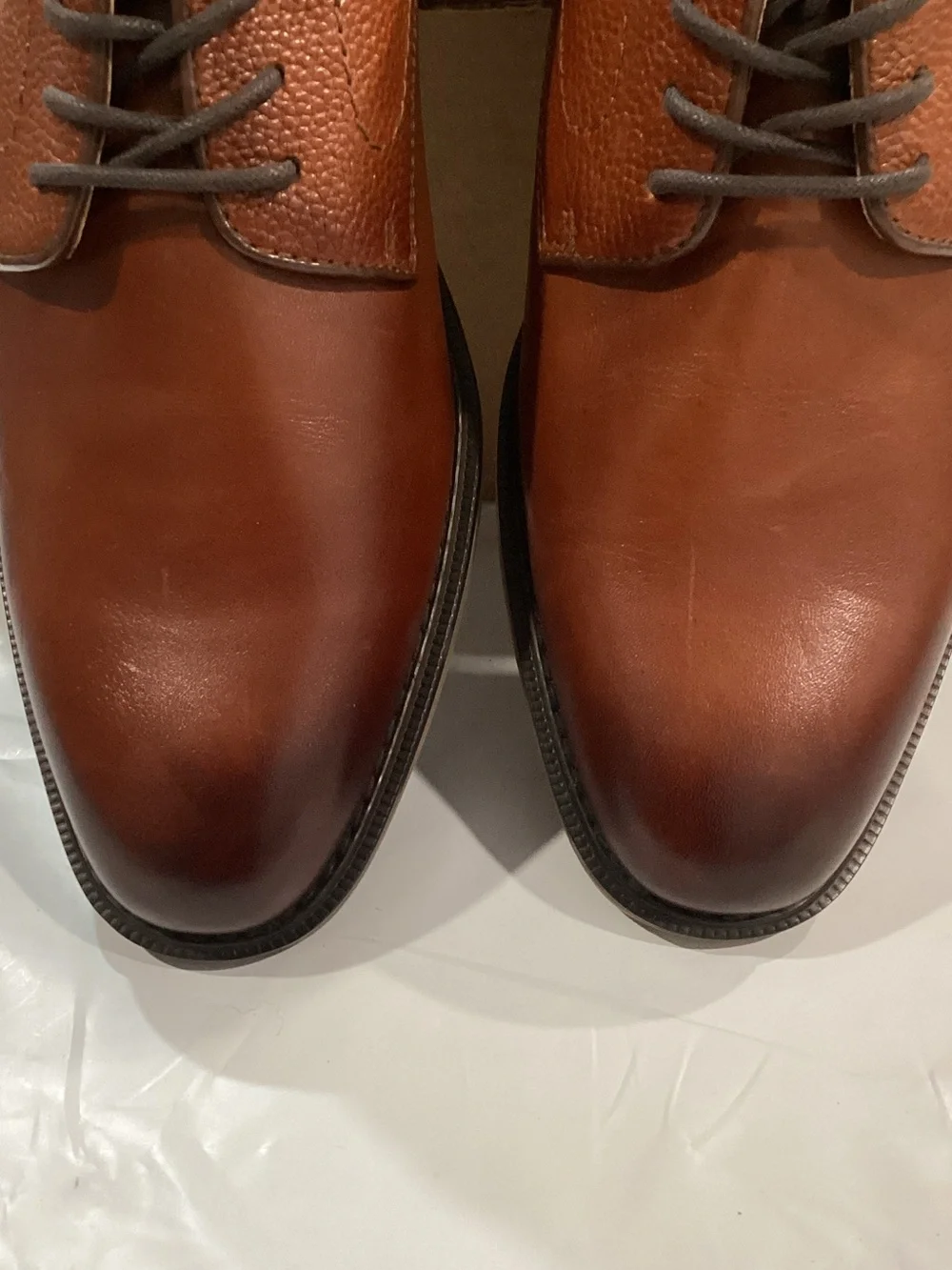 Nordstrom Rack Men’s 8M Cognac Leather Dress Shoes Ortholite